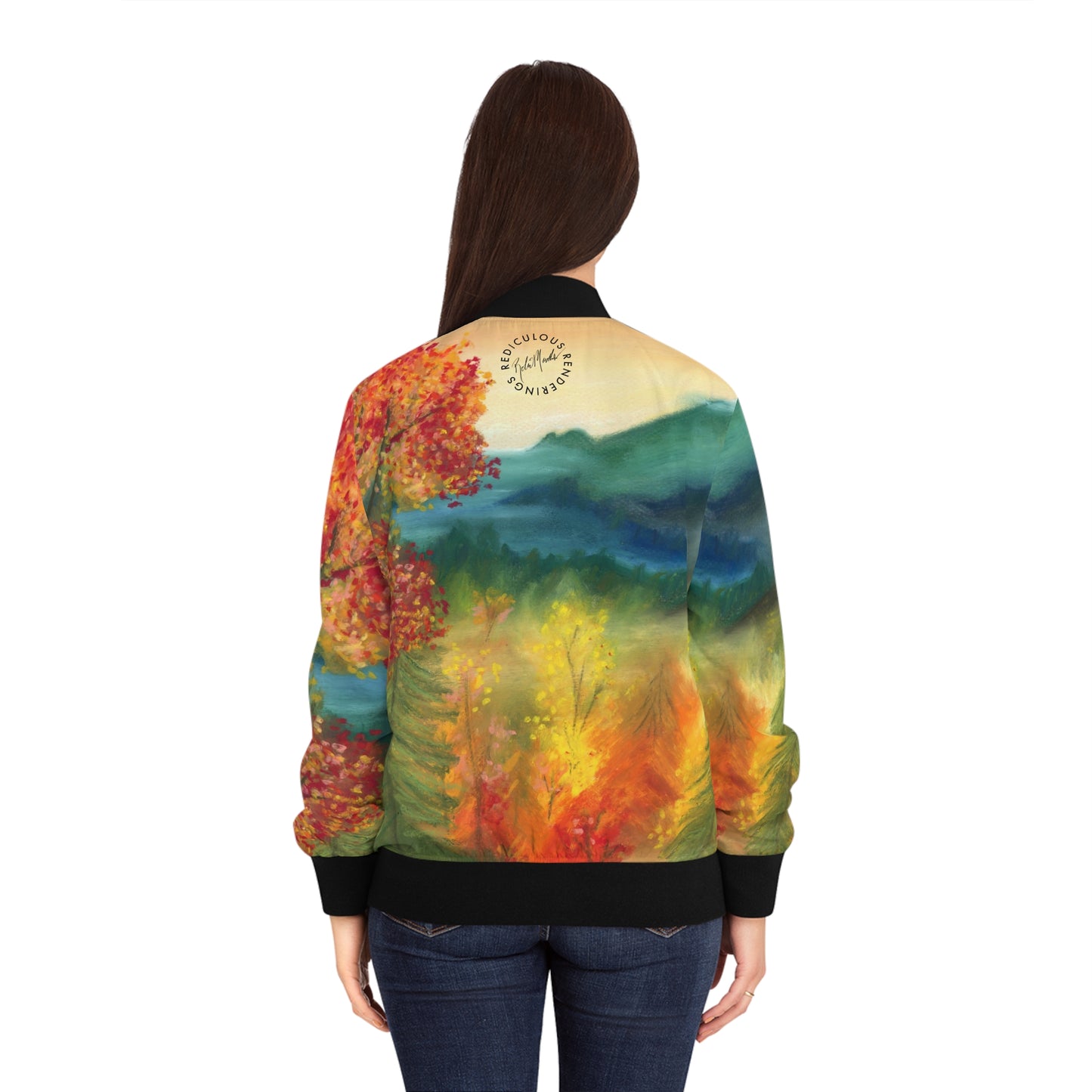 Fall Forest Women's Bomber Jacket (AOP)
