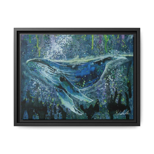 Watercolor Whale Framed Wall Art