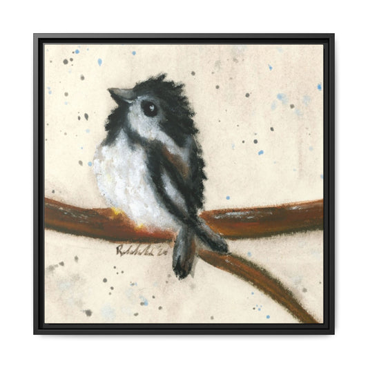 Black Finch Bird Framed Wall Art