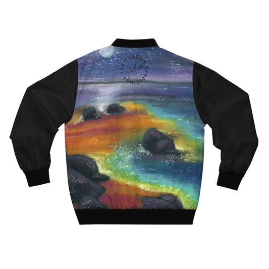 Night Beach Men's Bomber Jacket (AOP)