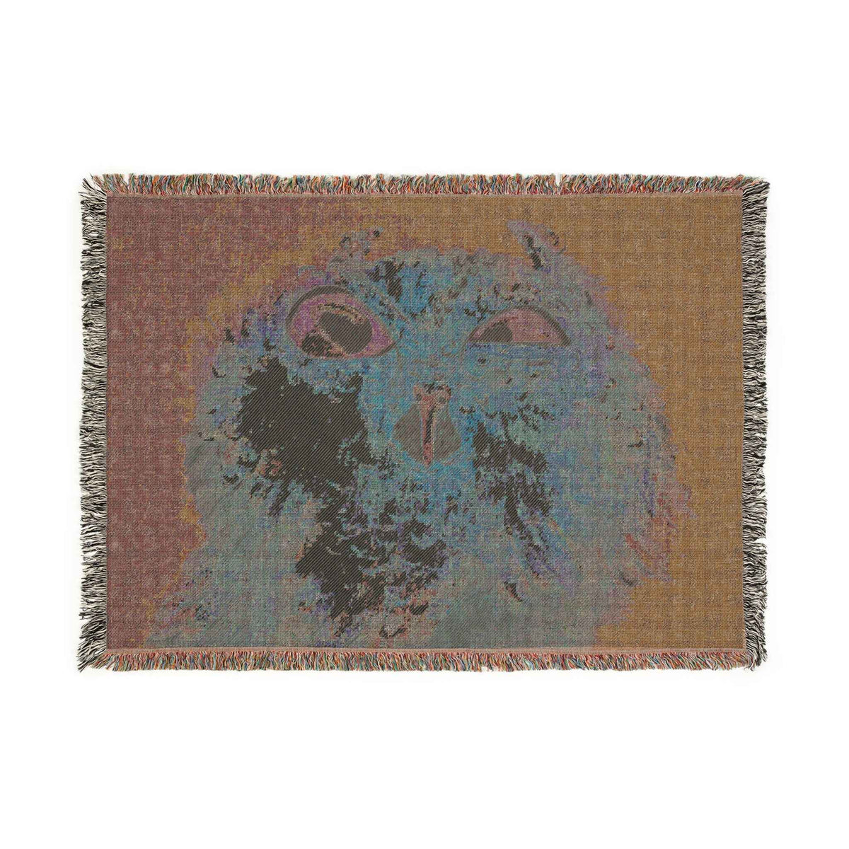 Woven Blanket — Colorful Whimsical Owl Throw Blanket