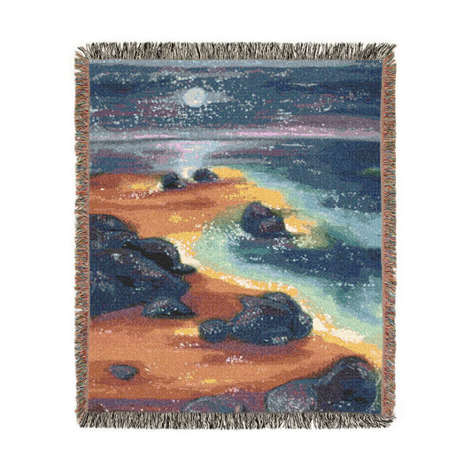 Abstract Beach Woven Blanket – Colorful Tapestry Throw