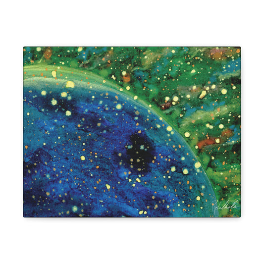 Blue Planet Space Canvas Gallery Wrap