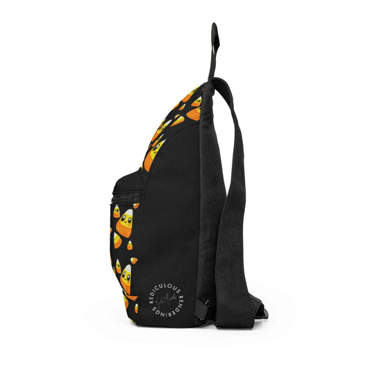 Candy Corn Pattern Sling Bag – Cute Halloween Crossbody Pack