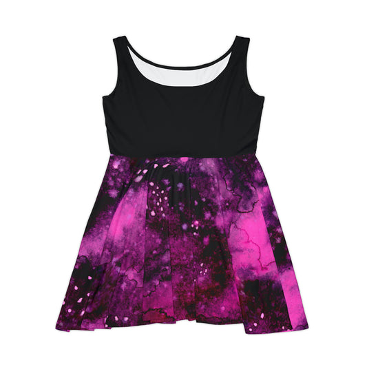 Rose Colored Galaxy Women's Skater Dress (AOP)