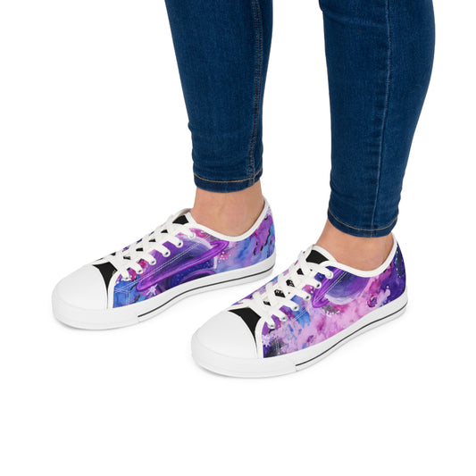 Purple Galaxy Unisex Classic Low Top Sneakers