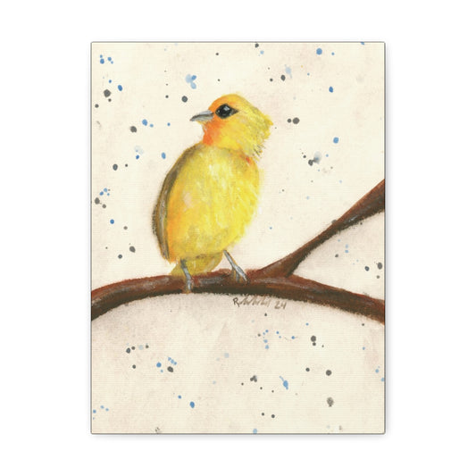 Yellow Canary Bird Canvas Gallery Wrap