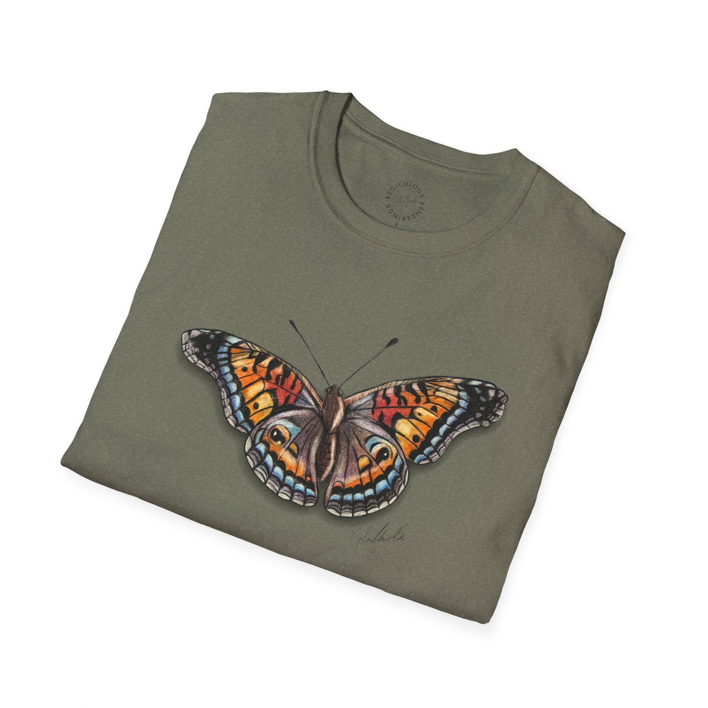 Butterfly Unisex Softstyle Print T-Shirt