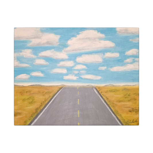 The Lonely Wyoming Road Canvas Gallery Wrap