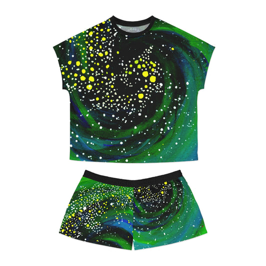 Spiral Galaxy Women's Short Pajama Set (AOP)
