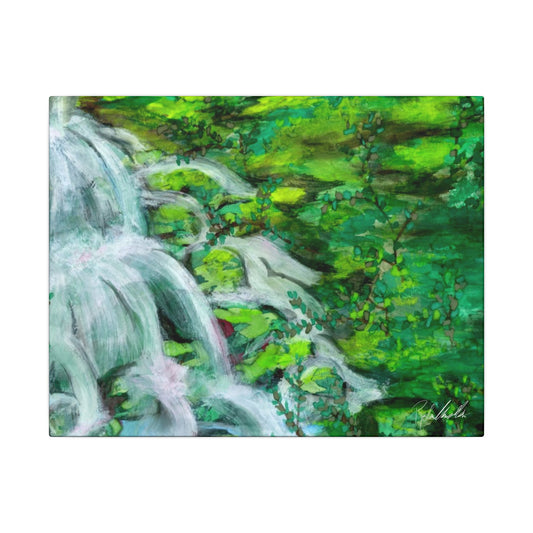 Mossy Waterfall Canvas Gallery Wrap