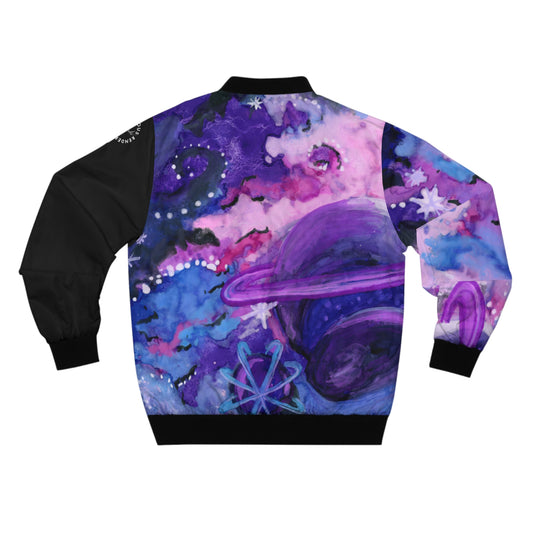 Purple Galaxy Men's Bomber Jacket (AOP)