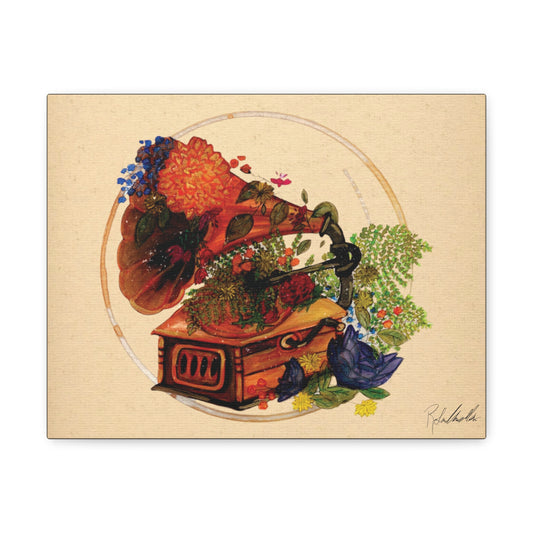 Vintage Record Player Canvas Gallery Wrap