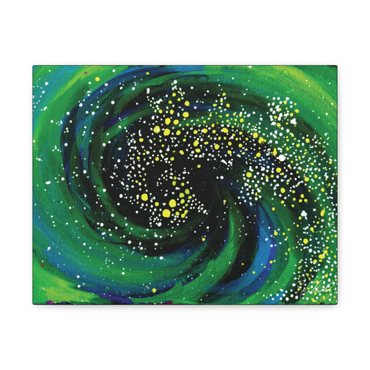 Green Space Spiral Canvas Gallery Wrap