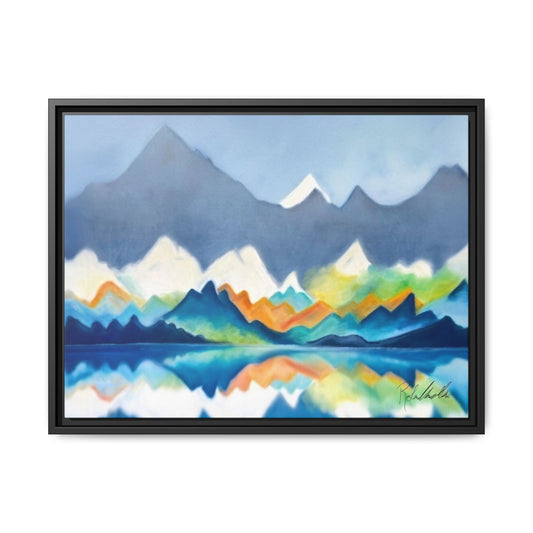 Blue and Gray Smokey Mountains Framed Wall Art