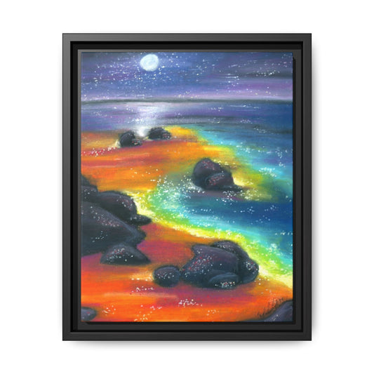 Beach at Night Frame Wall Art