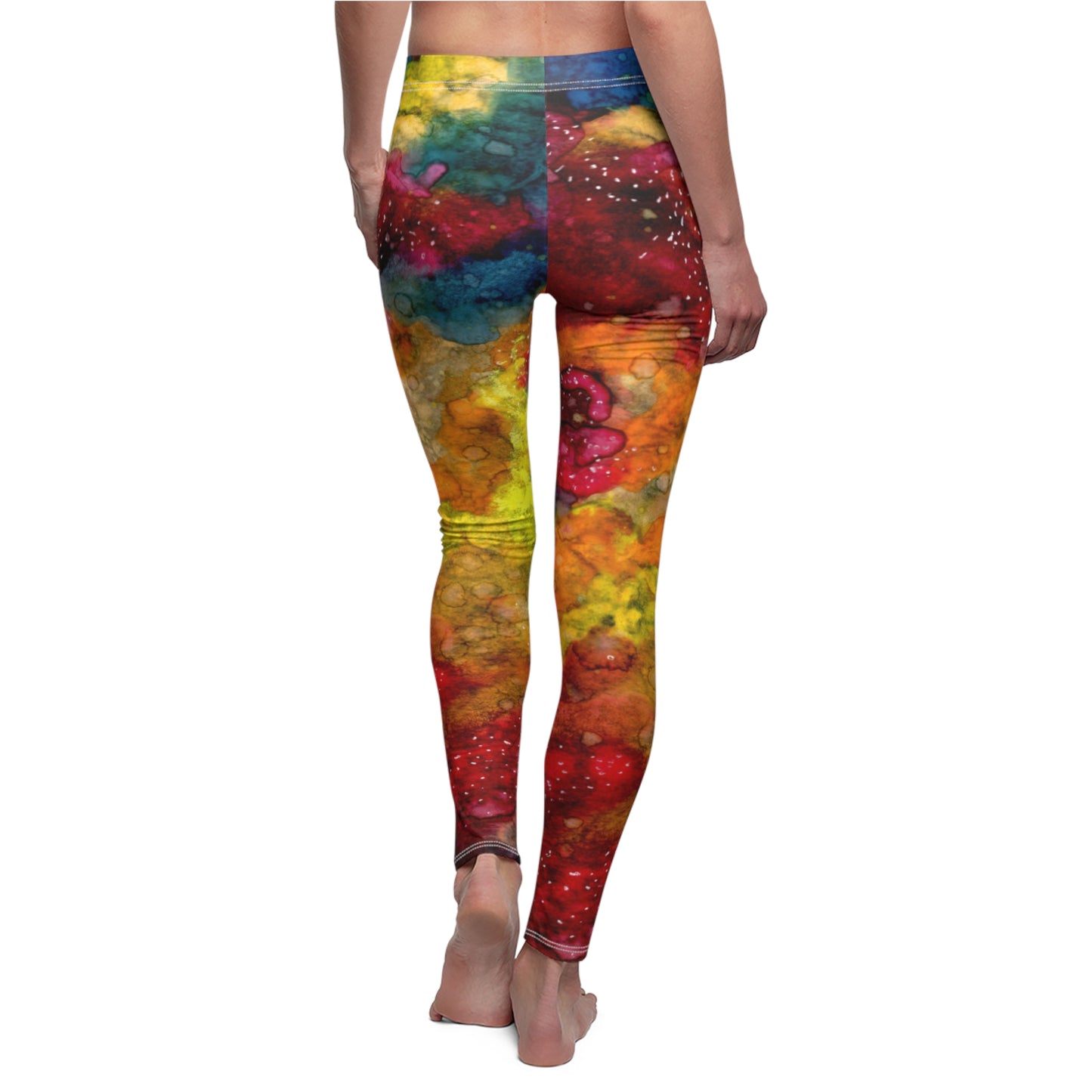 Sunset Clouds Galaxy Women's Cut & Sew Casual Leggings (AOP)