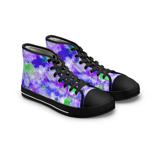 Purple Dot Unisex Classic High Top Sneakers