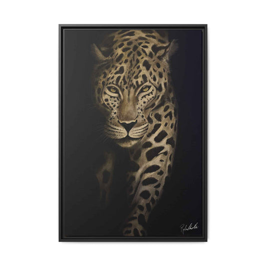 Leopard at Night Framed Wall Art