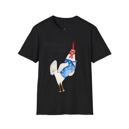 World's Largest Chicken T-Shirt — Funny Patriotic Rooster Tee