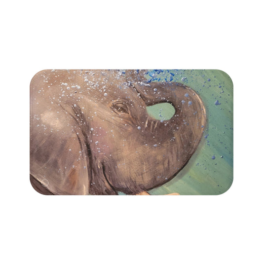 Elephant Bath Mat Anti-Slip, 100% Microfiber Rug- Home & Bathroom Supplies