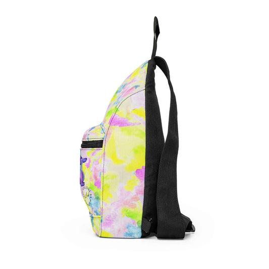 Watercolor Dachshund Sling Bag – Colorful Tie-Dye Dog Crossbody