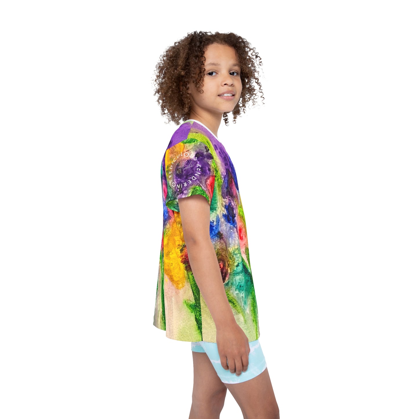 Watercolor Flowers Kids Sports Jersey (AOP)
