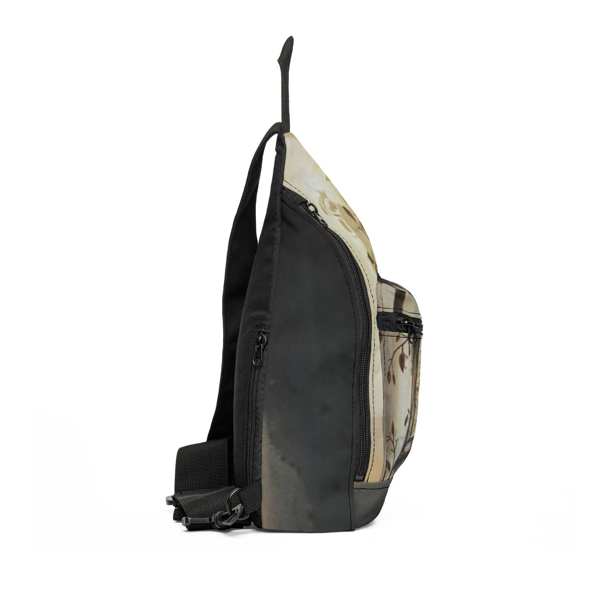 Vintage Raven Window Sling Bag - Gothic Nature Crossbody for Urban Explorers