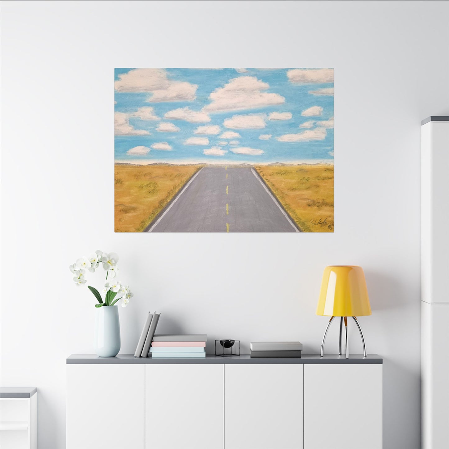 The Lonely Wyoming Road Canvas Gallery Wrap