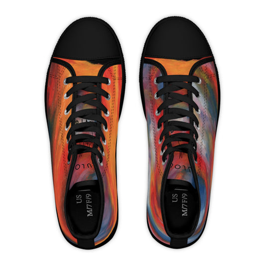 Sunset Over Lake Unisex Classic High Top Sneakers