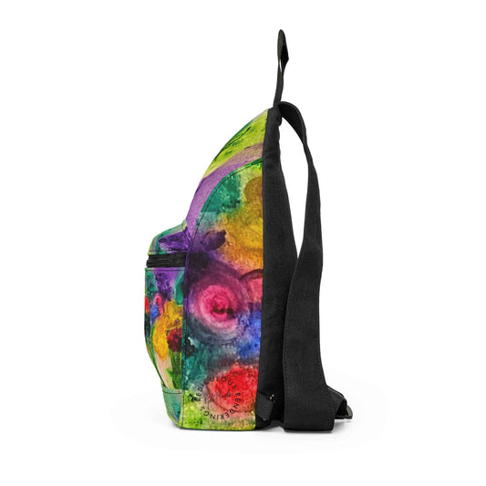 Watercolor Floral Sling Bag — Colorful Garden Crossbody for Everyday & Travel