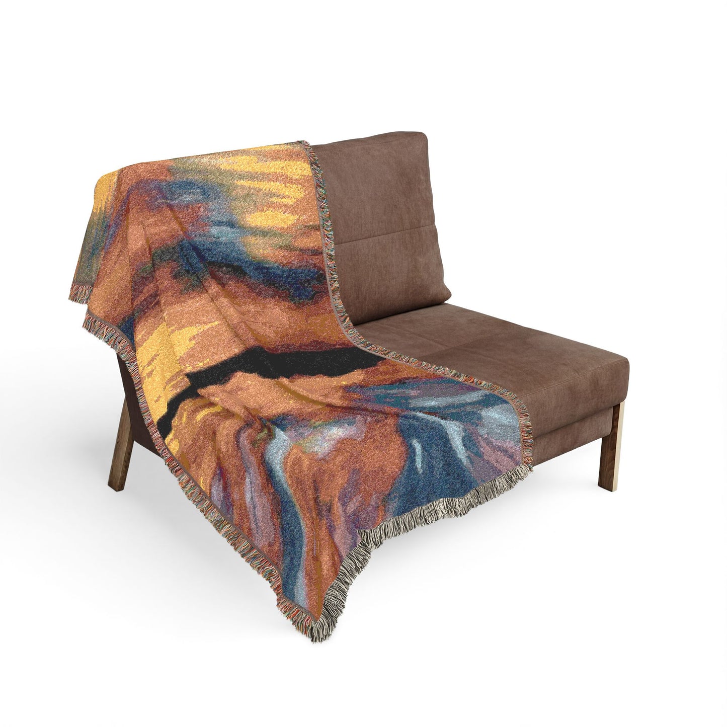 Abstract Sunset Woven Blanket