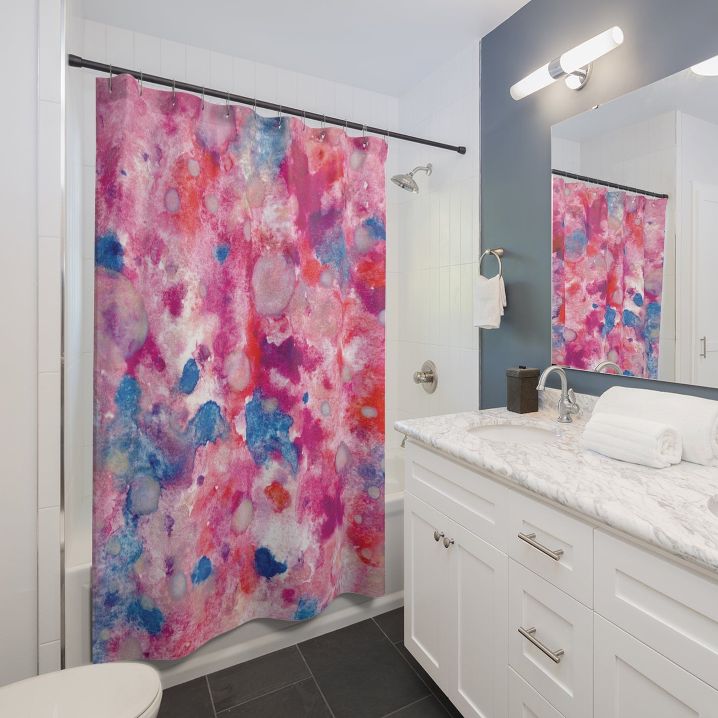 Pink Dots Shower Curtain