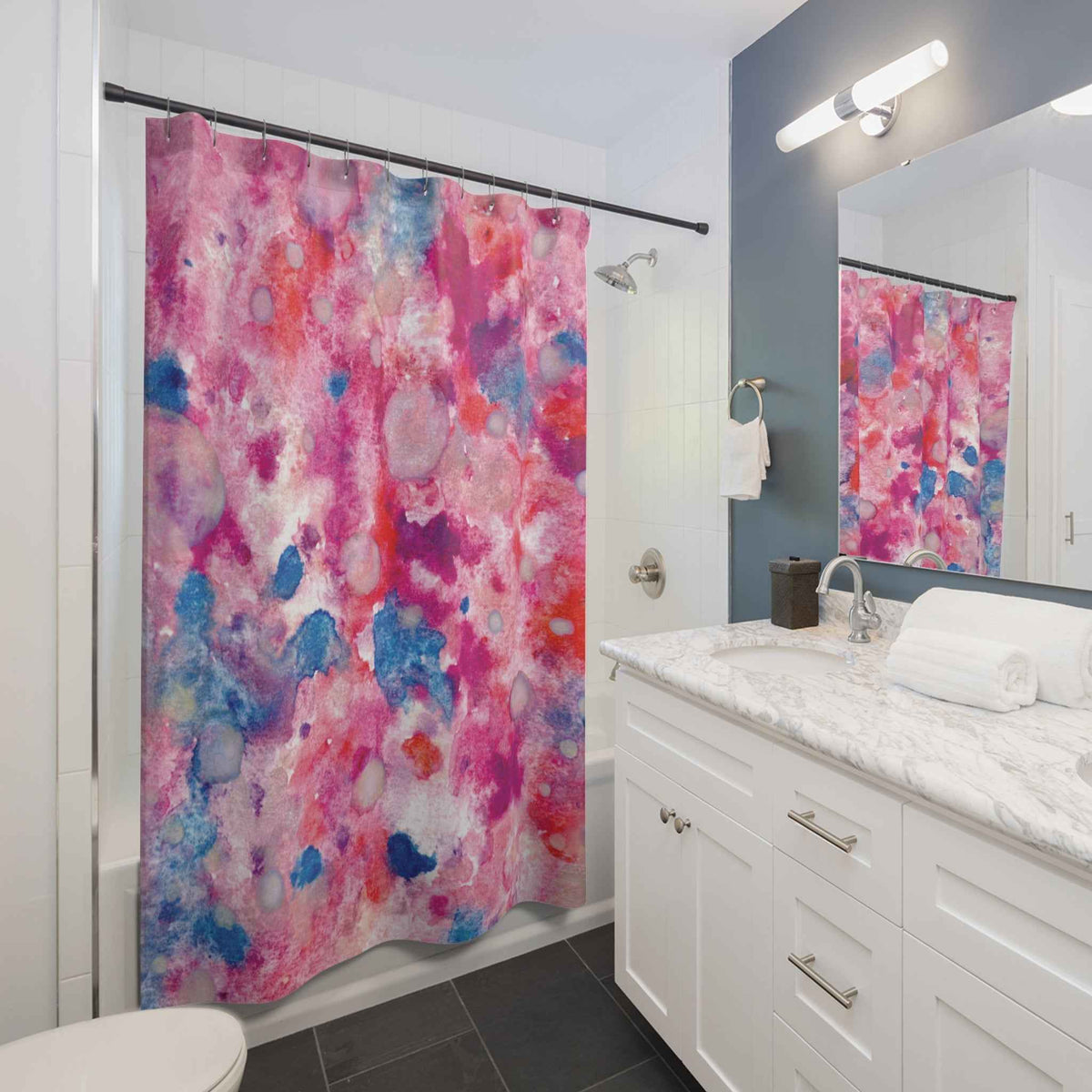 Pink Dots Shower Curtain