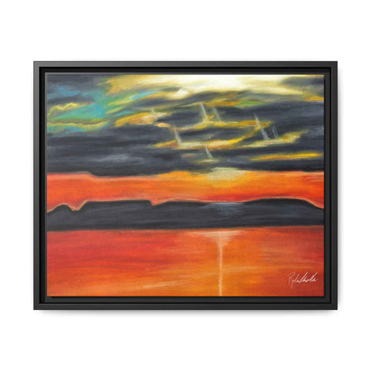 Sleeping Giant at Sunset Framed Wall Art