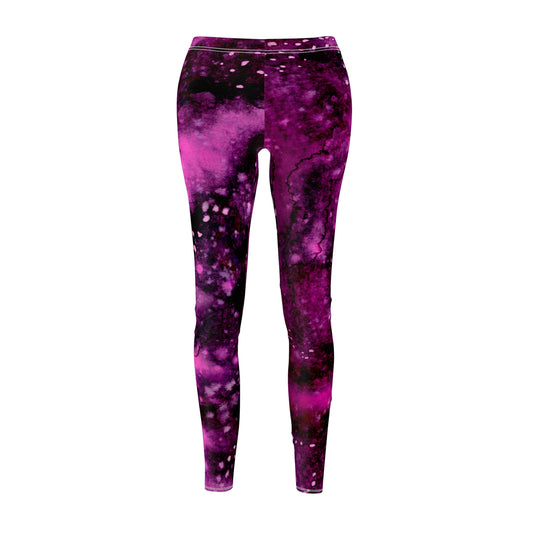 Rose Colored Galaxy Women's Cut & Sew Casual Leggings (AOP)