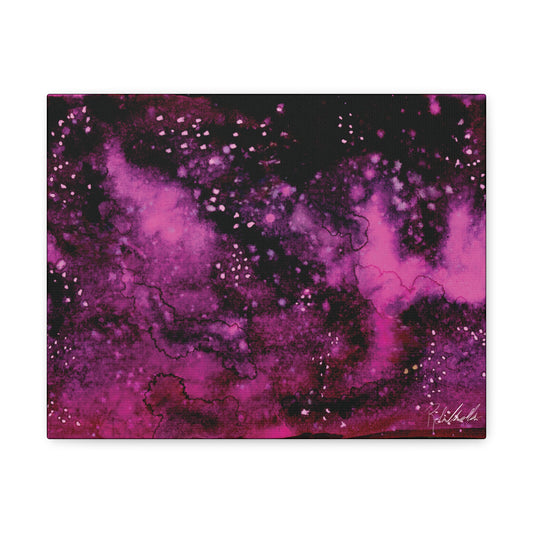 Pink Swirl Space Canvas Gallery Wrap