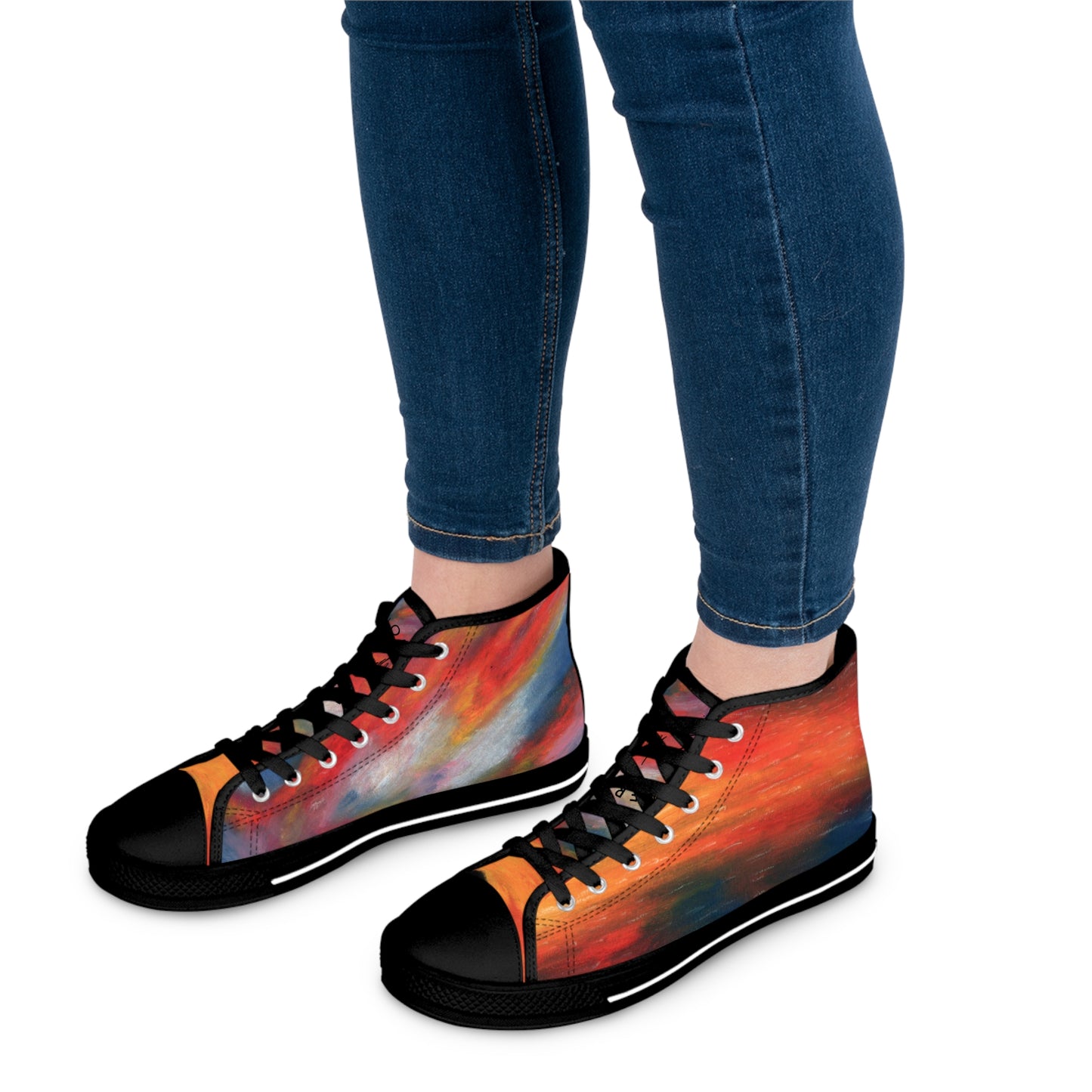Sunset Over Lake Unisex Classic High Top Sneakers