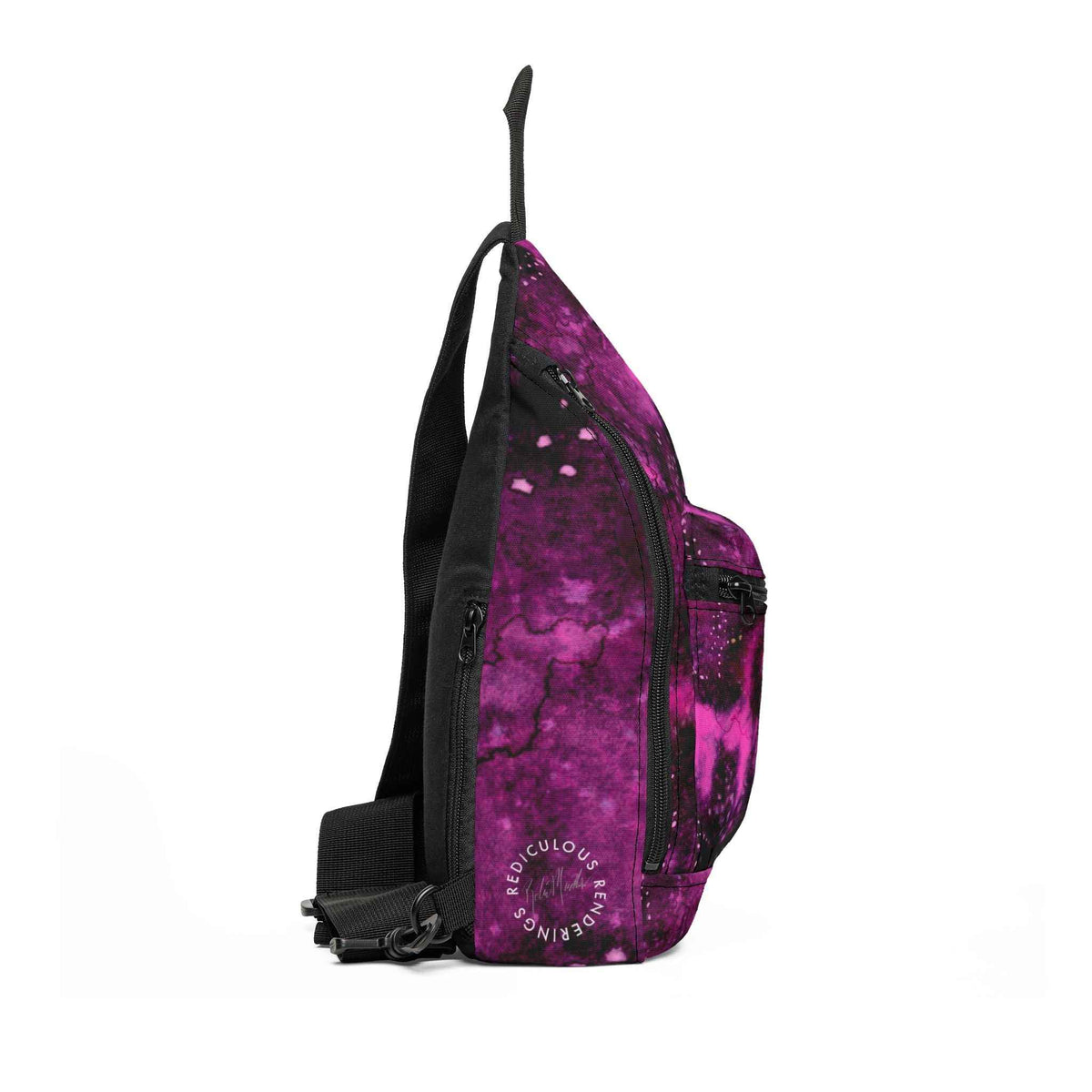 Pink Galaxy Sling Bag – Cosmic Tie-Dye Crossbody for Travel & Everyday