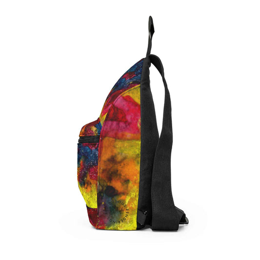 Colorful Galaxy Sling Bag — Vibrant Nebula Crossbody for Festival & Everyday Use