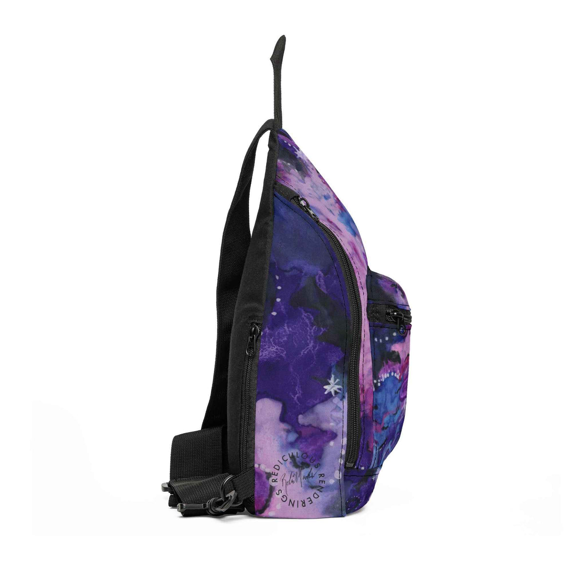 Galaxy Planet Sling Bag – Purple Nebula Space Crossbody