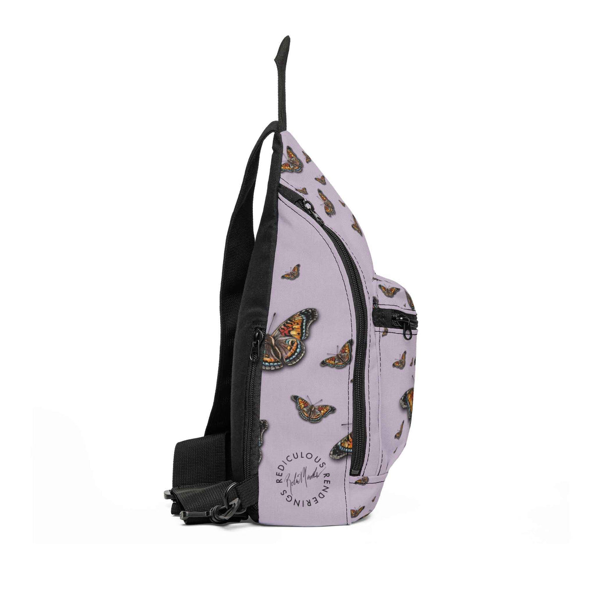 Butterfly Sling Bag – Lavender Monarch Crossbody Bag