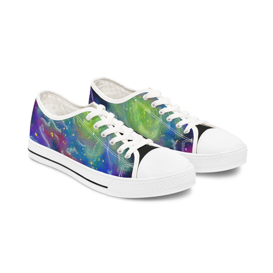 Rainbow Vortex Galaxy Unisex Classic Low Top Sneakers