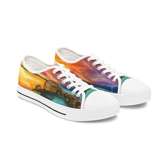 Ocean Sunset Printed Unisex Classic Low Top Sneaker Shoes