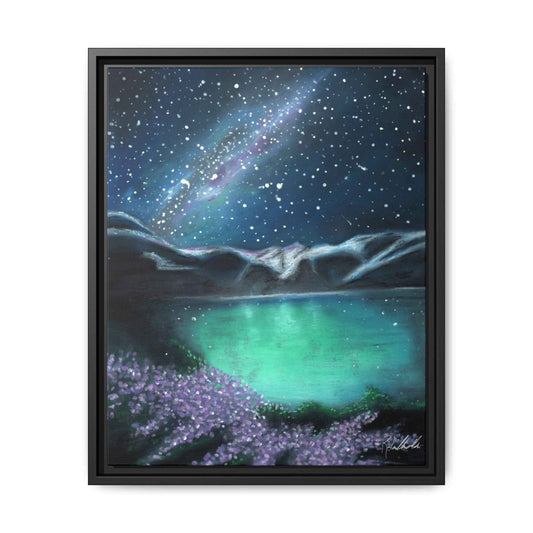 Night Sky over Spring Lake Framed Wall Art