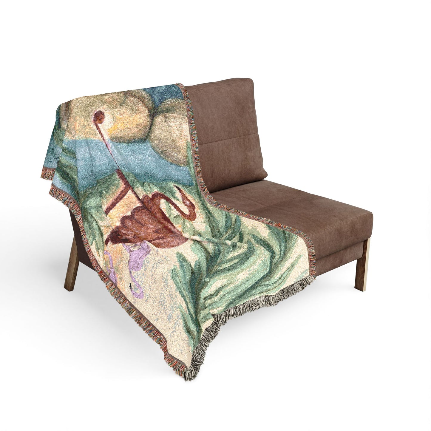 Flamingo Woven Throw Blanket