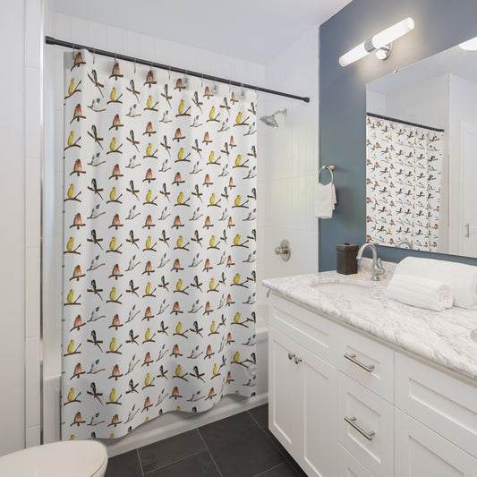 Colorful Birds Shower Curtain