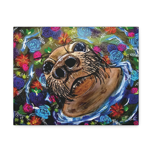 Flower Seal Canvas Gallery Wrap