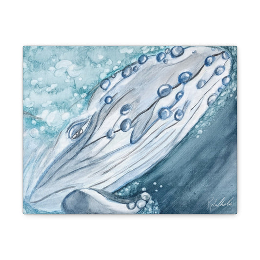 Blue Whale Canvas Gallery Wrap