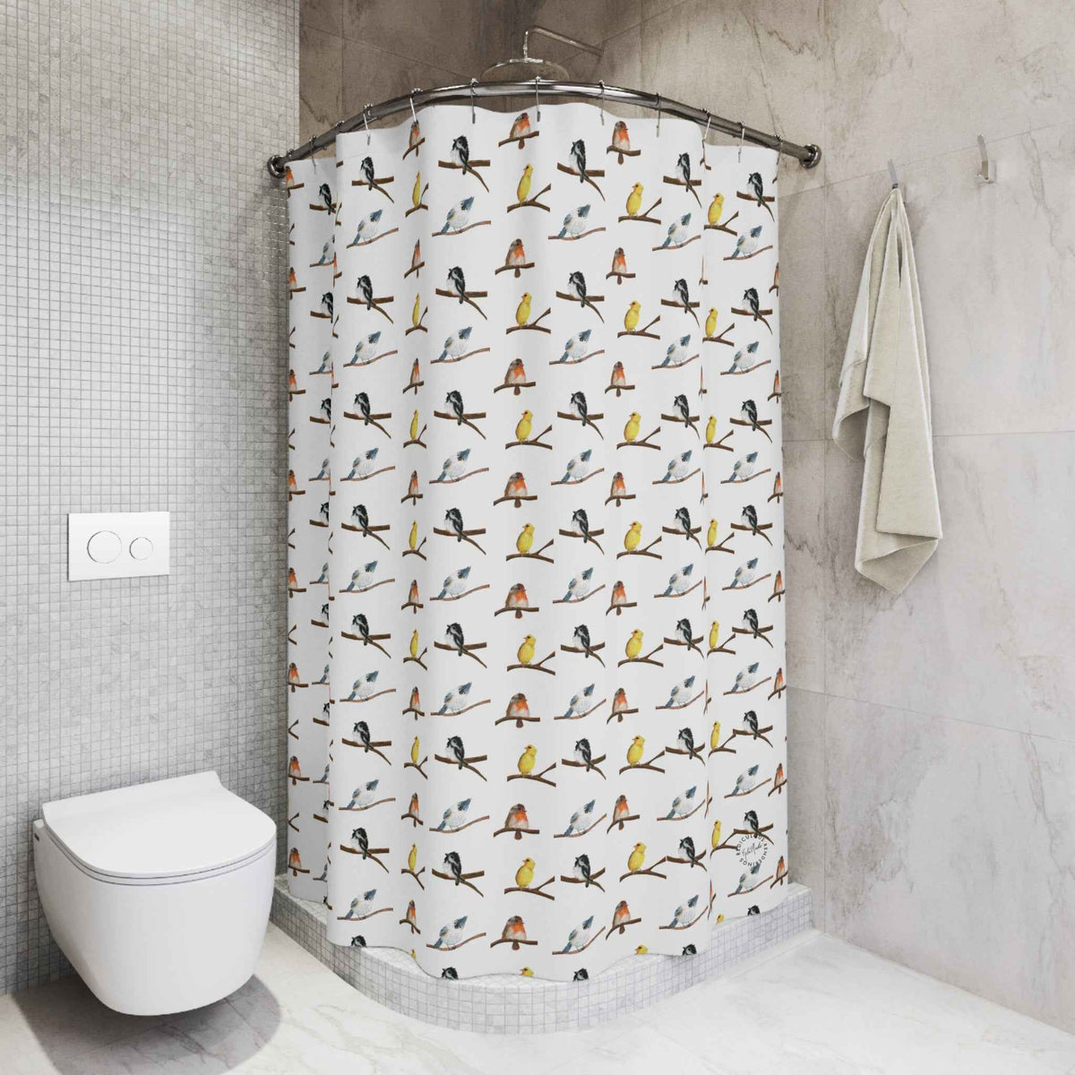 Colorful Birds Shower Curtain